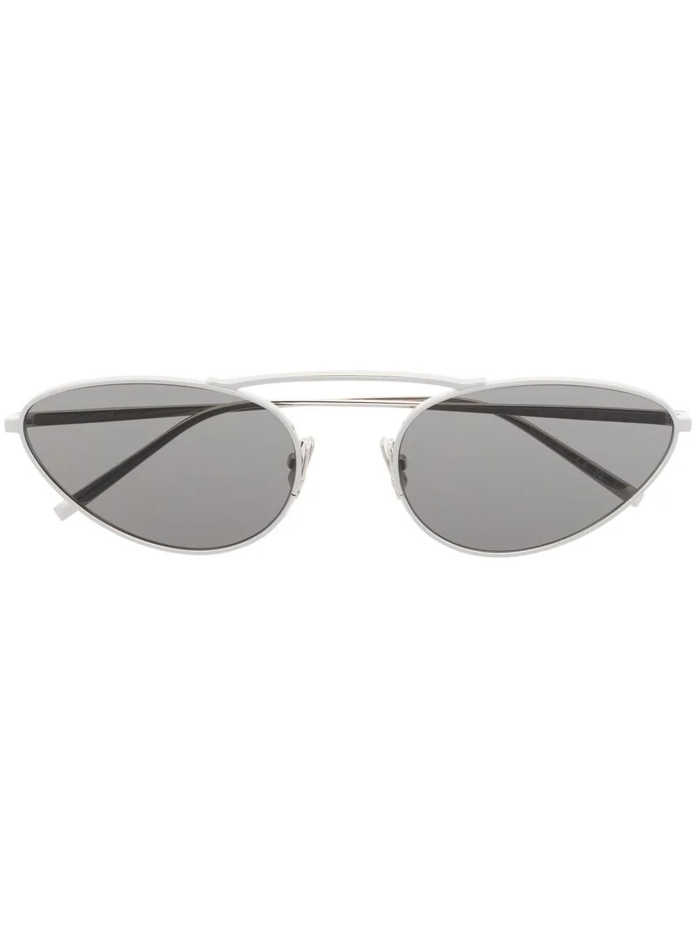 Saint Laurent Eyewear cat-eye Tinted Sunglasses | Silver | FARFETCH | Farfetch Global