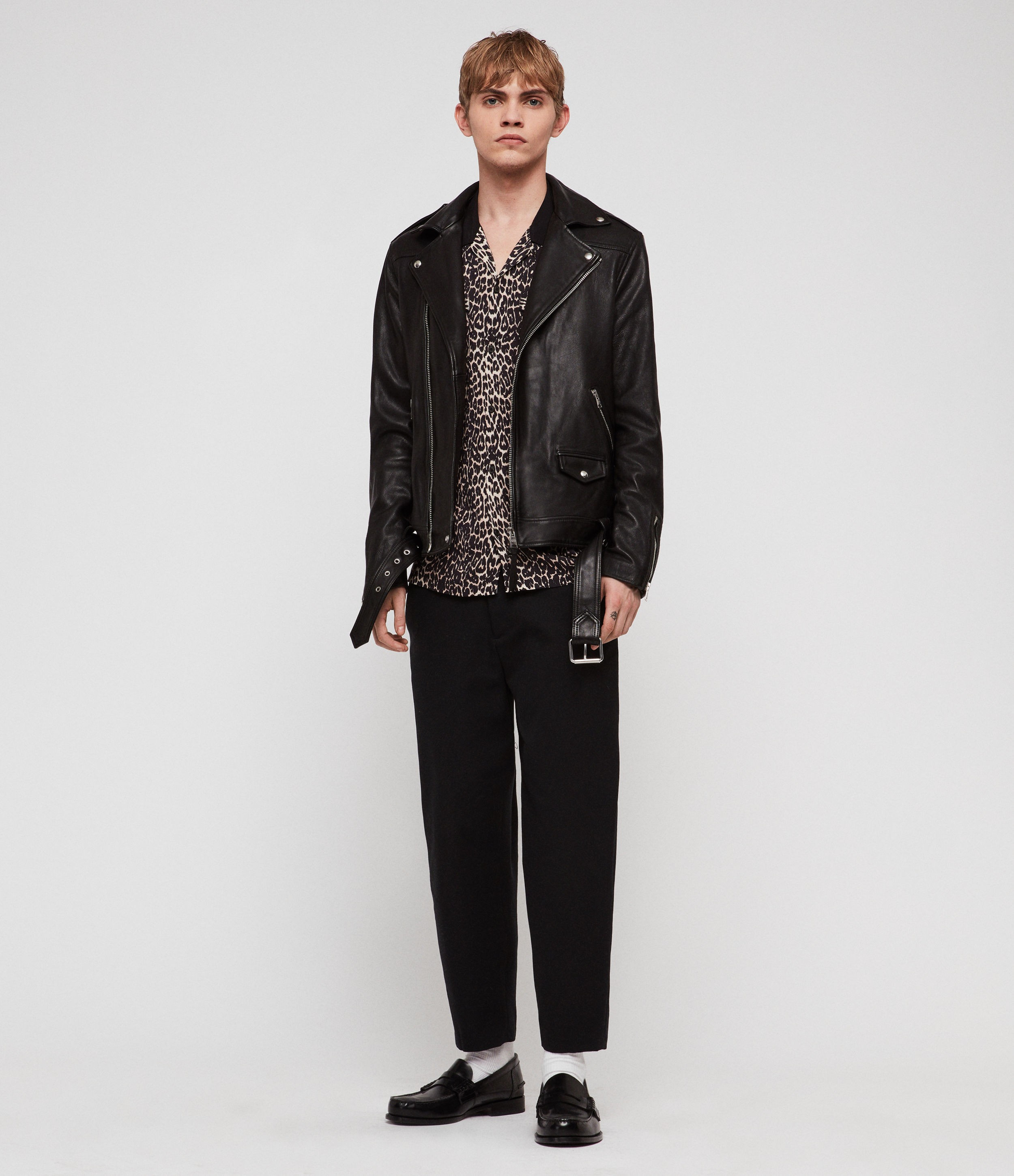 Manor Leather Biker Jacket | AllSaints UK