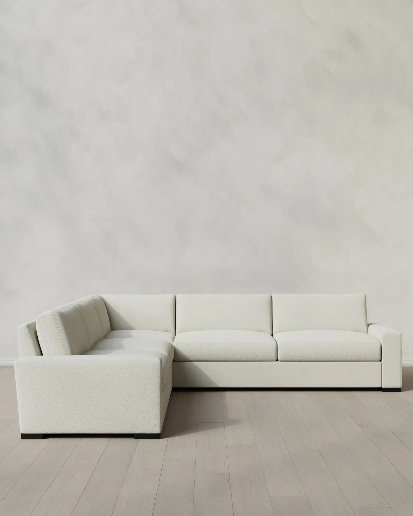 Stillman Performance Basketweave L Sectional in Ivory | Quince