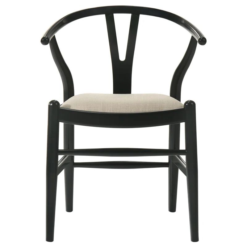 Lapanne Fabric Side Chair in Black/Beige | Wayfair North America