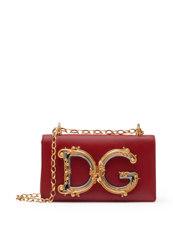 Dolce & Gabbana DG Girls Leather Phone Bag | Red | FARFETCH | Farfetch Global