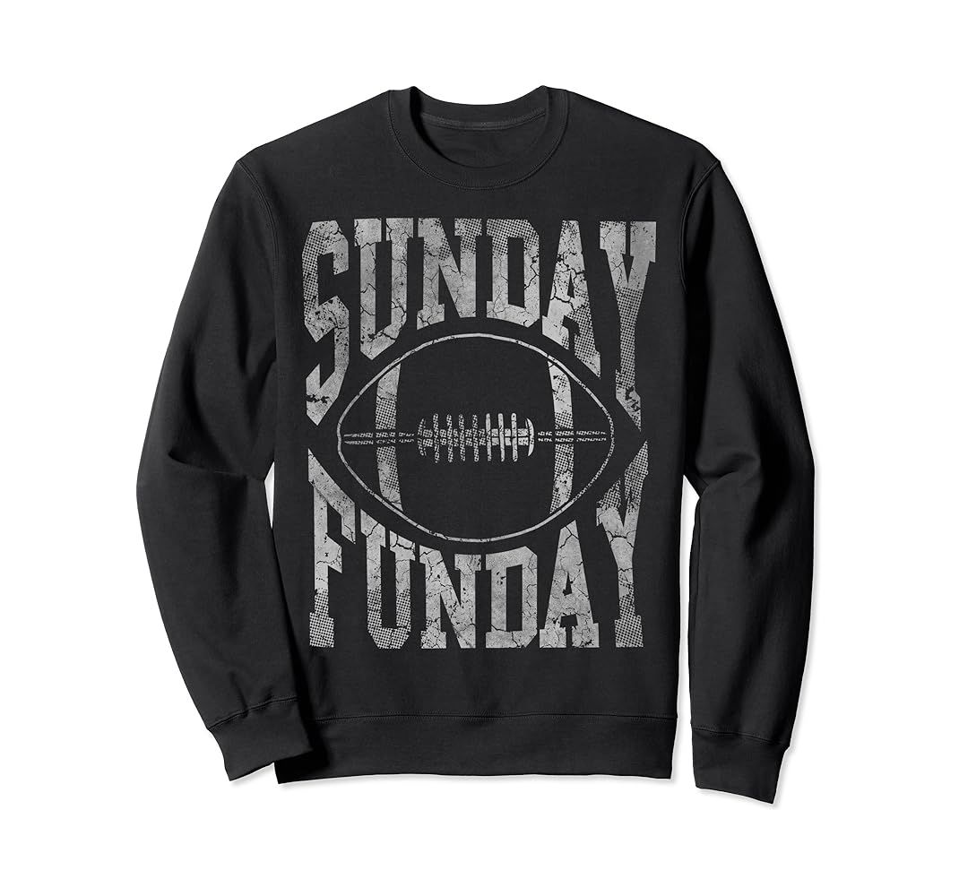 Vintage Sunday Funday Football Mens Womens Kids Boys Youth Sweatshirt | Amazon (US)