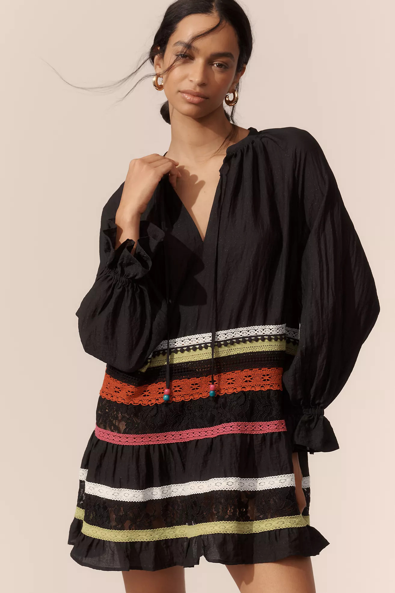 & Layered Mixed Lace Tunic | Anthropologie (US)