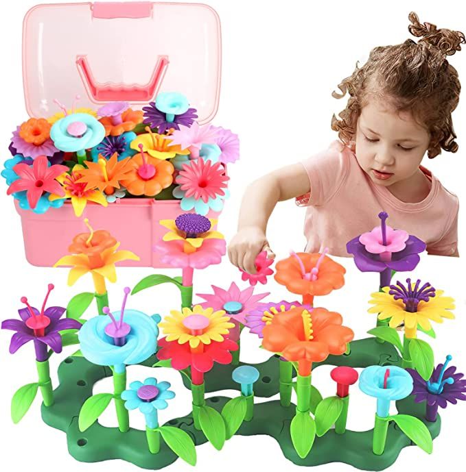 CENOVE Toddler Toys for 3 4 5 6 7 Year Old Girls and Boys,Flower Garden Building Toy with Carry B... | Amazon (US)