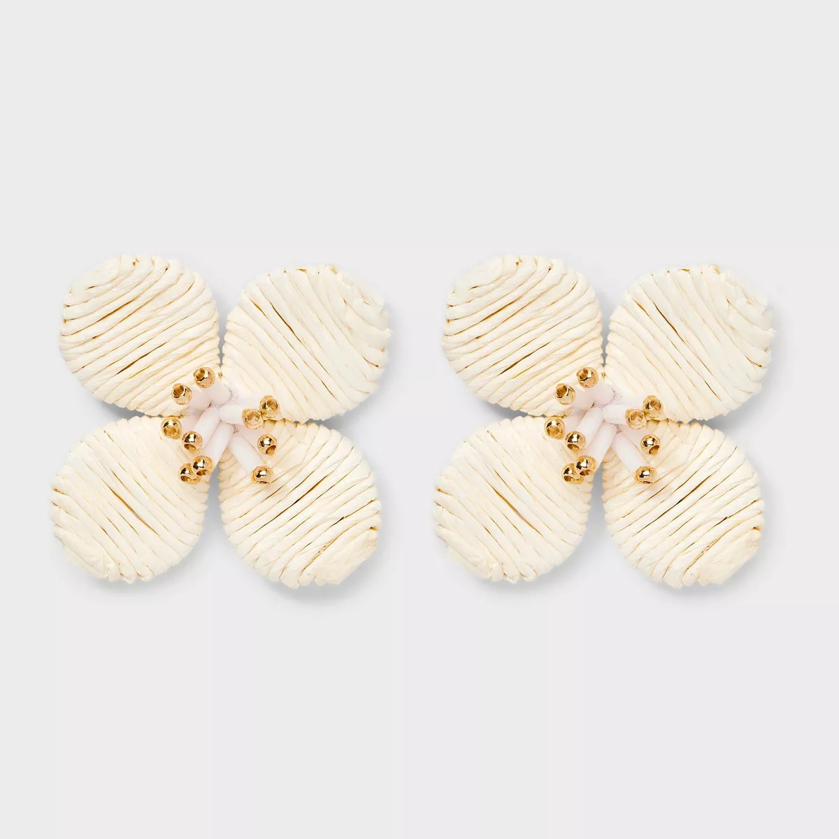 SUGARFIX by BaubleBar Threaded Flower Statement Earrings - Gold | Target