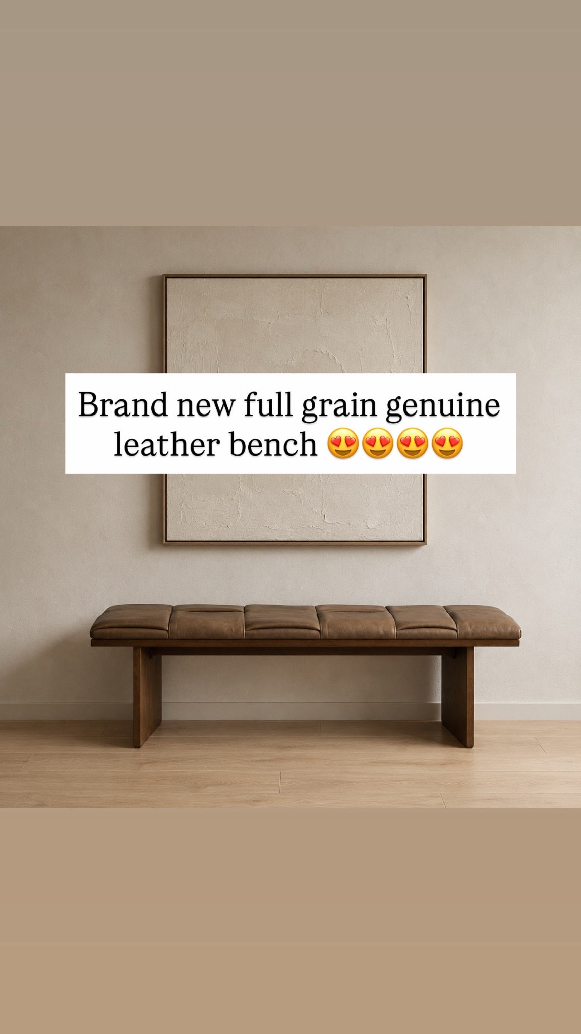 Brand new full grain genuine leather bench 😍😍😍😍
