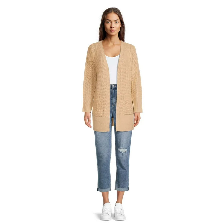 No Boundaries Juniors Lace Up Cardigan Sweater, Lightweight - Walmart.com | Walmart (US)