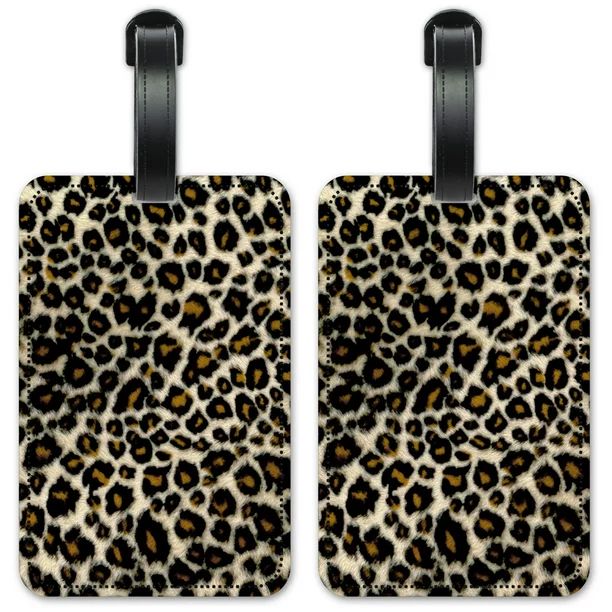Small Leopard Spots - Luggage ID Tags / Suitcase Identification Cards - Set of 2 - Walmart.com | Walmart (US)