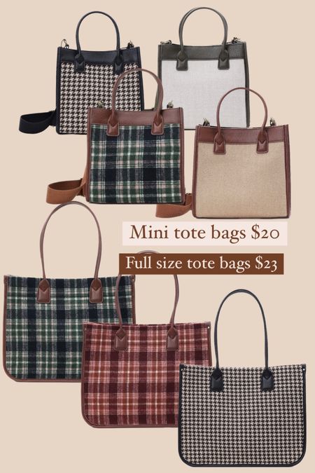 Full and mini tote bags for under $24 😍 

#LTKfindsunder50 #LTKHolidaySale #LTKSeasonal