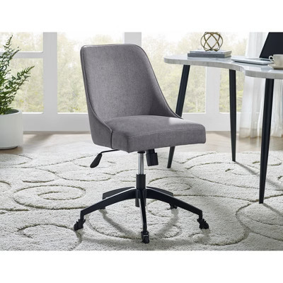 Wood Swivel Upholstered Desk Chair with Mid-Century Canted Legs, 360¡ã Swivel, Tilt Mechanism, Five-Leg Base, Rolling Casters | Target