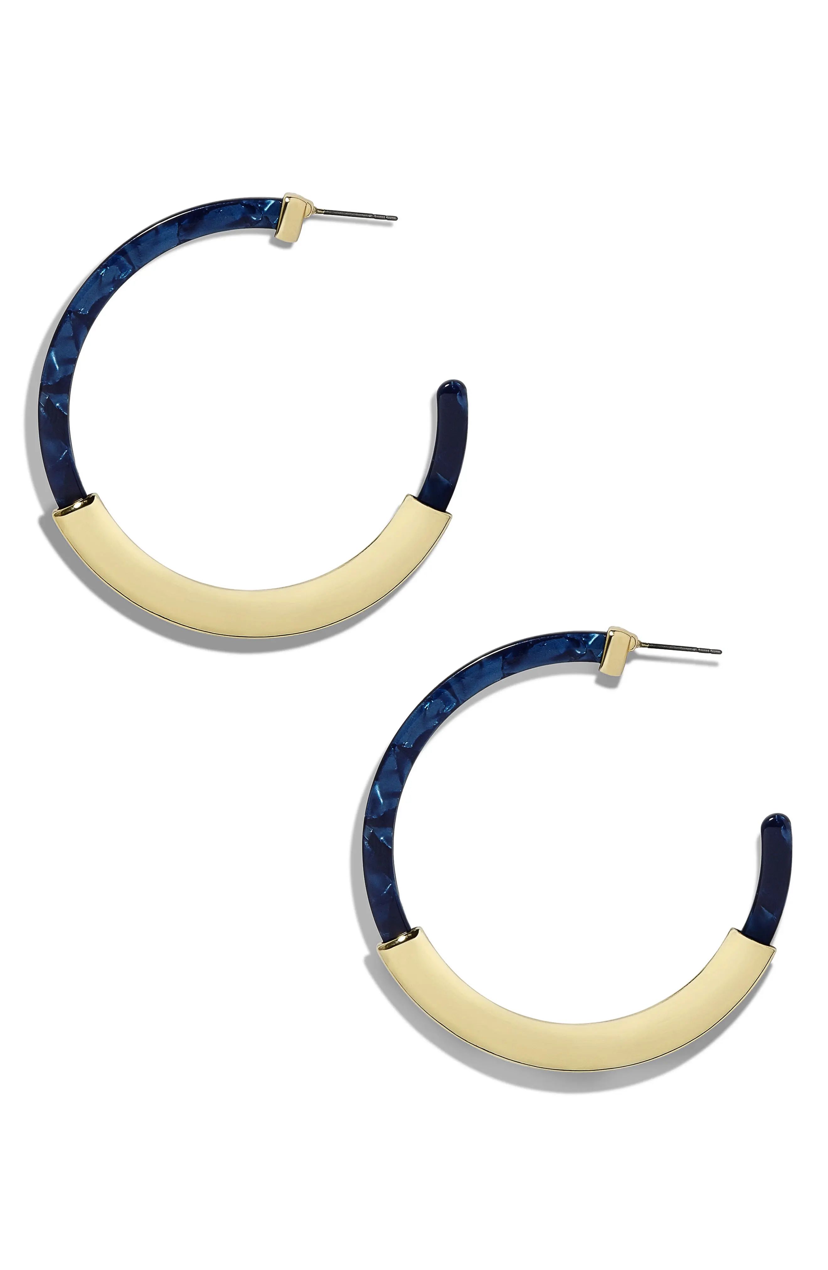 Tassiana Gold & Acrylic Hoop Earrings | Nordstrom