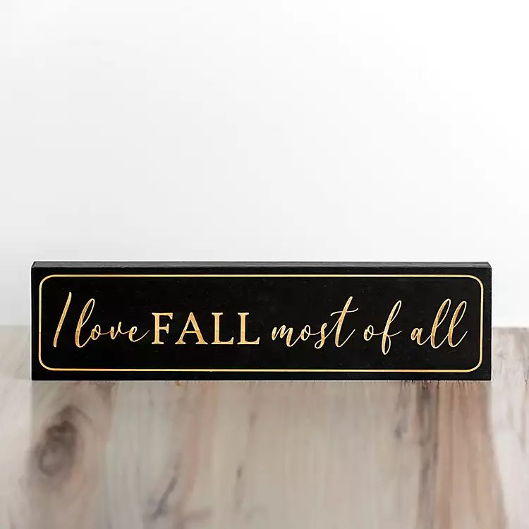 New! I Love Fall Most Of All Word Block | Kirkland's Home