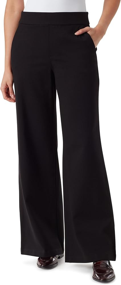 Gloria Vanderbilt Women's Pull on Trouser 4 Pocket Mid Rise Straight Leg Pant Standard | Amazon (US)