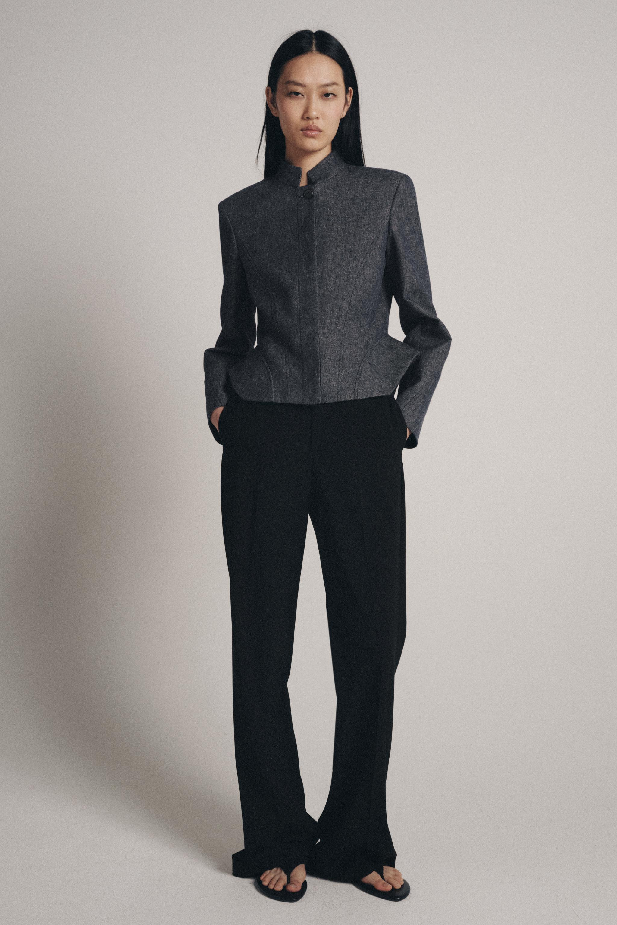 ZW COLLECTION LINEN PEPLUM JACKET | Zara US