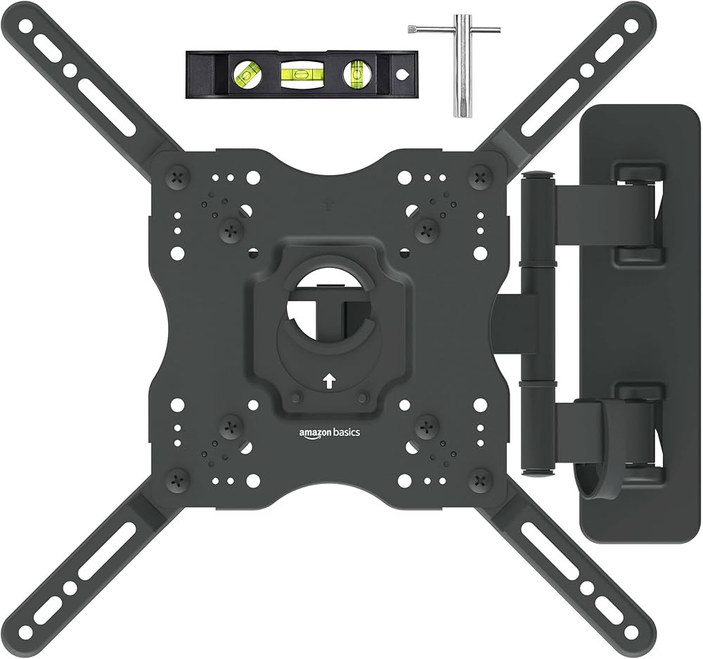 Amazon Basics Full Motion Articulating TV Wall Mount, with Swivel and Tilt, for 26" to 55" TVs an... | Amazon (US)