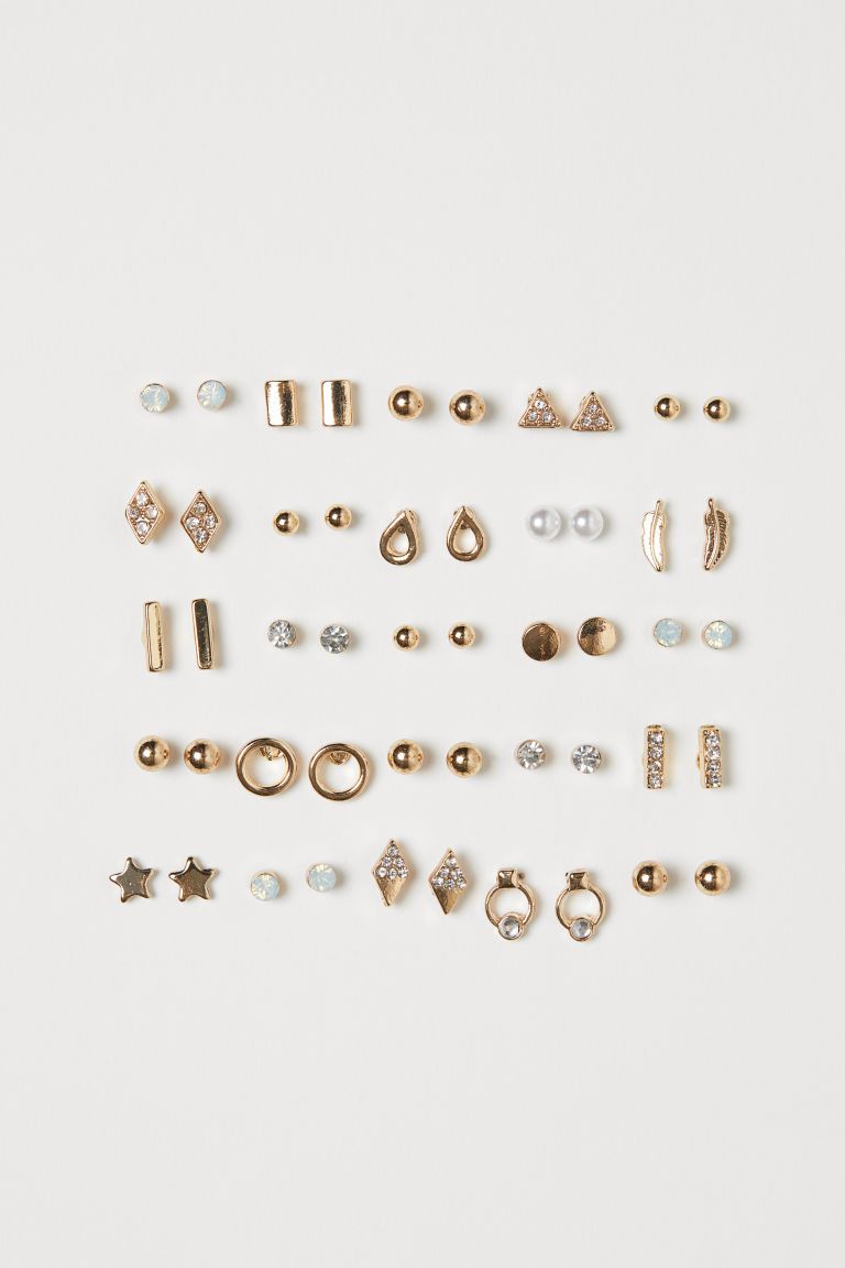 25 pairs Stud Earrings | H&M (US + CA)