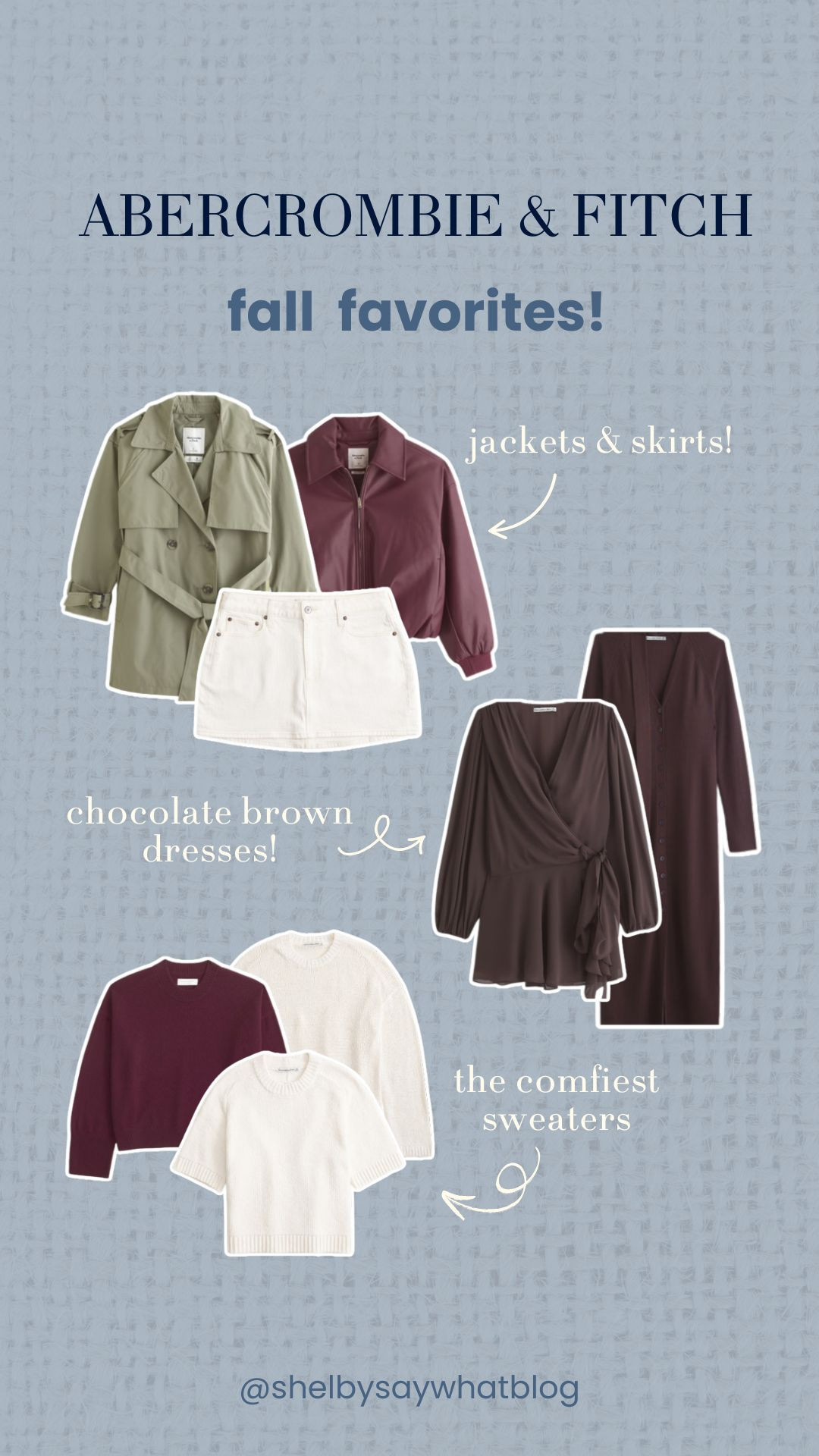 Recent fall favorites from Abercrombie and Fitch! Sweaters, Jackets, and my favorite chocolate brown pieces. 🍂🧸 

 #LTKMidsize #LTKFindsUnder100 #LTKStyleTip