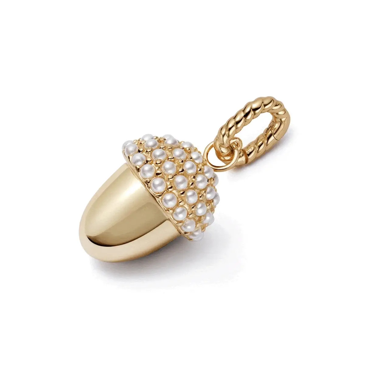 Shrimps Acorn Charm Pendant 18ct Gold Plate | Daisy London Jewellery
