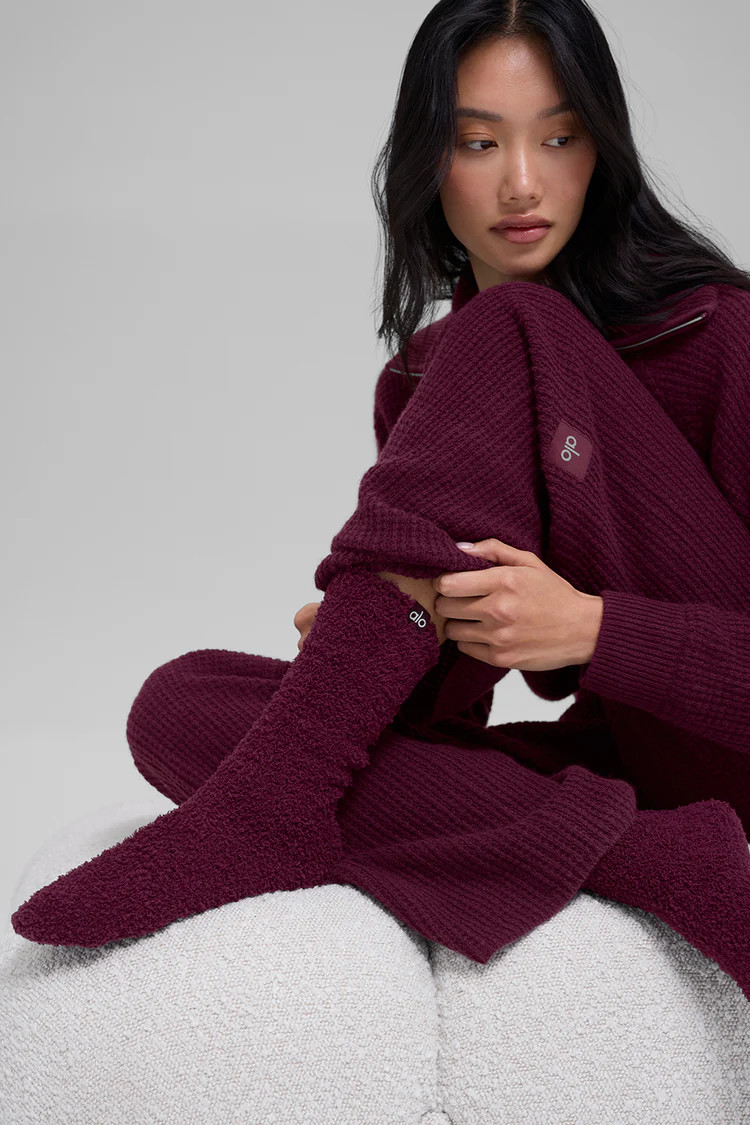 Women's Plush Lush Sock - Burgundy | Alo Yoga (US)