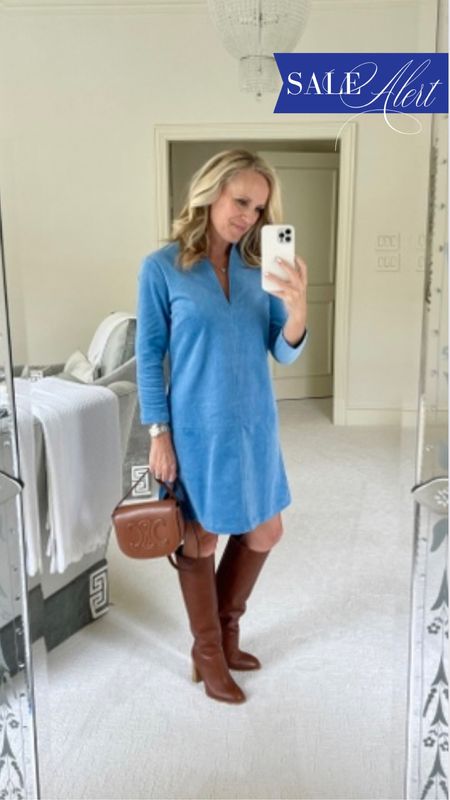 Sale Alert! This Delft blue corduroy shift dress from Tuckernuck is on major sale!
Great for spring with sandals, or winter with boots! Fits TTS 

#LTKsalealert #LTKstyletip