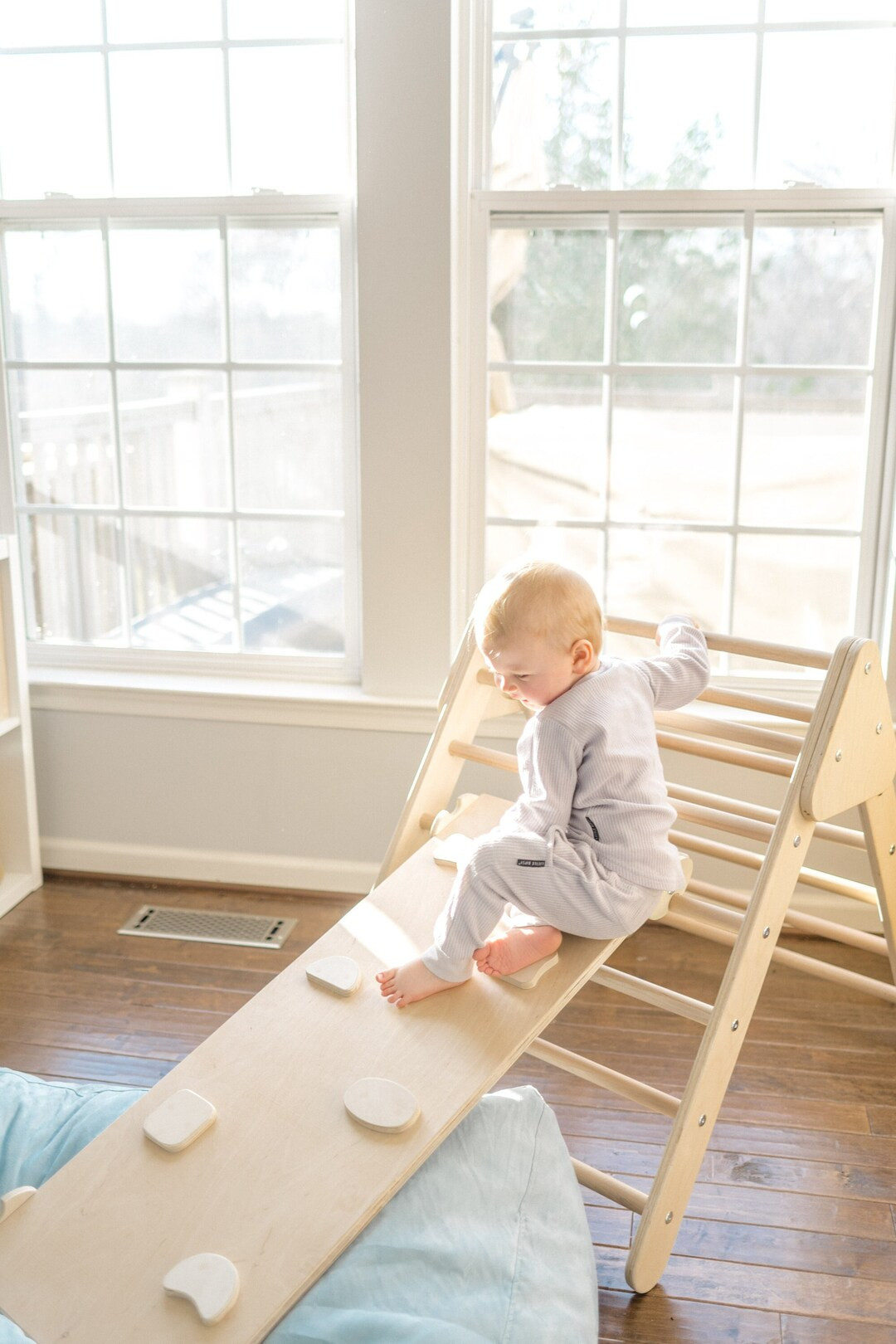 Pikler Triangle Set with Reversible Slide Combination, Montessori Set of 3, Foldable Play Gym | Etsy (US)