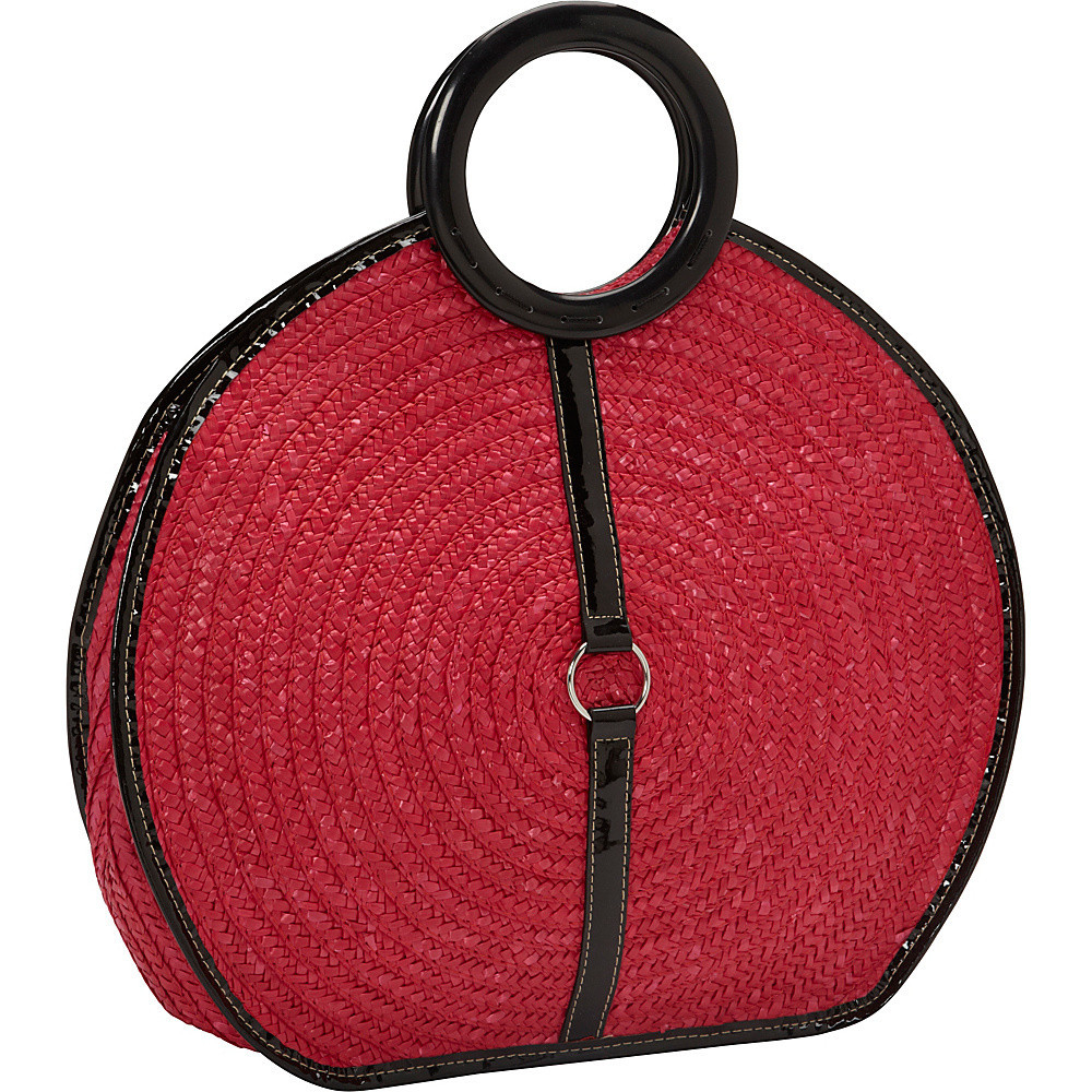 Magid Milan Straw Top Handle Bracelet Round Bag Cherry - Magid Straw Handbags | eBags