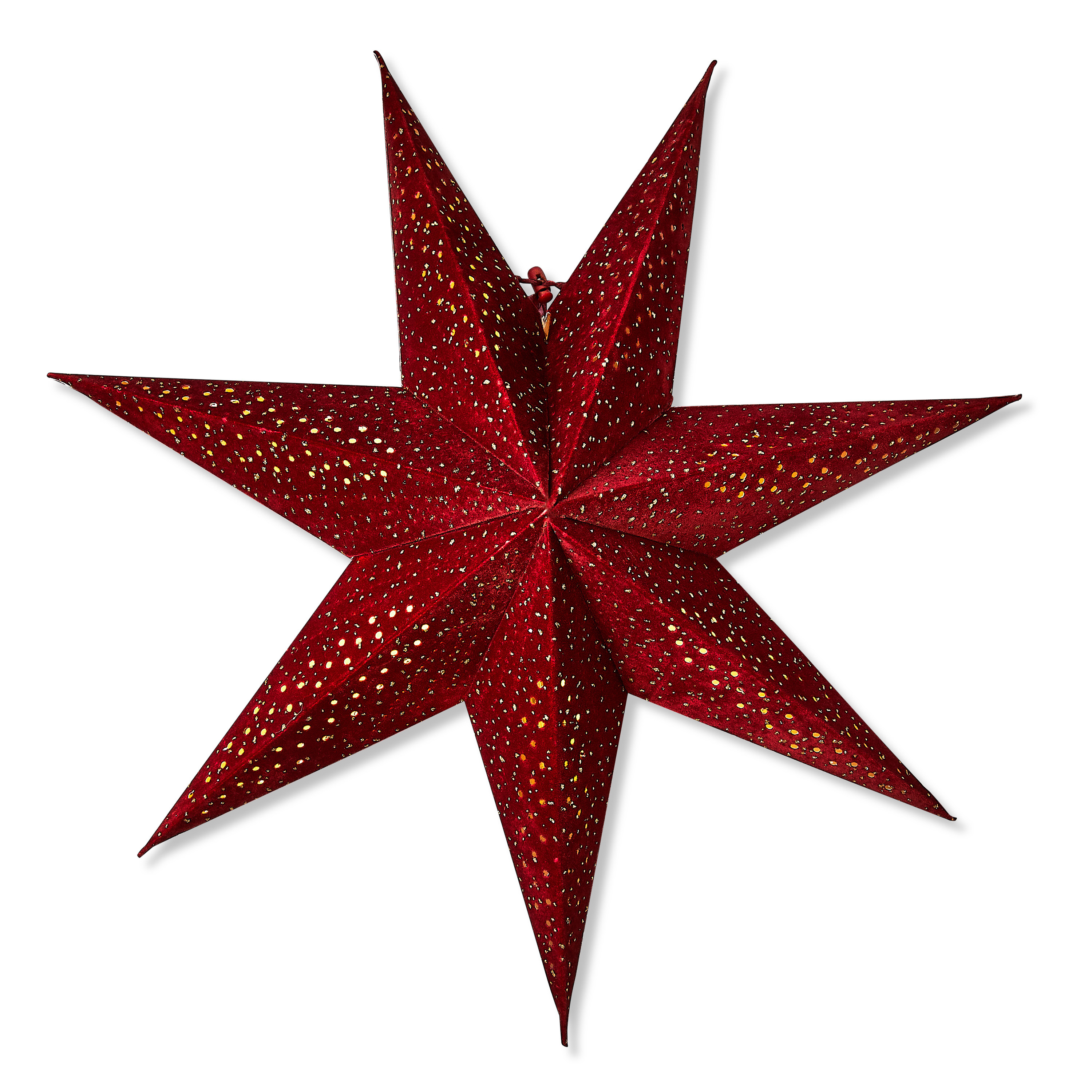 Red Flocked Decorated Star, 17 in, by Holiday Time | Walmart (US)