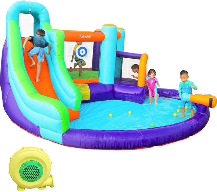 AirMyFun Inflatable Bounce House for Kids, Inflatable Water Slide with Blower,Inflatables Water B... | Amazon (US)