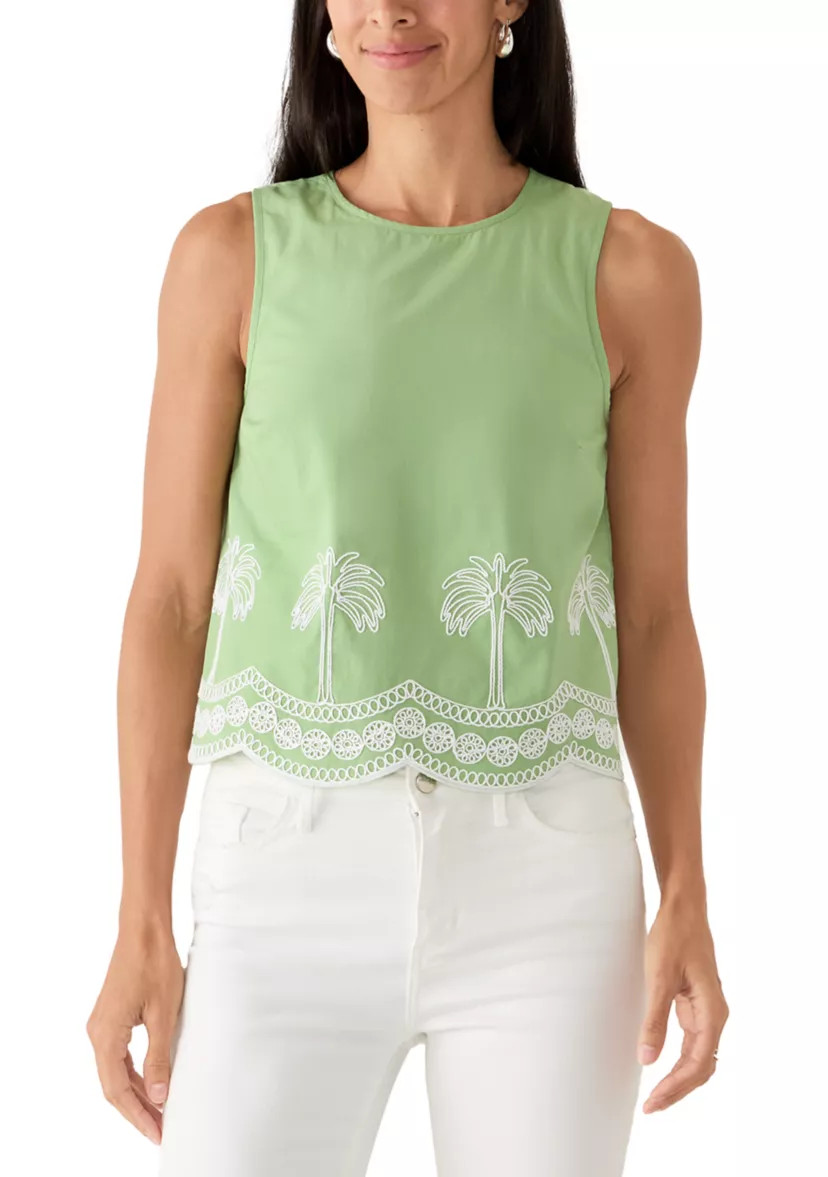 Women's Sleeveless Embroidered Tank Top | Belk