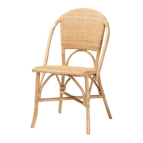 bali & pari Jaylyn Natural Rattan Dining, Handwoven Wicker Side Chair with Arched Back | Amazon (US)