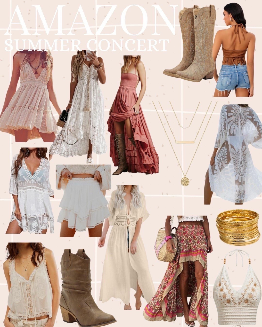 Spring and summer concert outfits. Concert outfit. Spring style. Summer style. Country concert outfit. Festival outfit. Boho style. Boho outfit. Country style. Amazon style 

#LTKFestival #LTKStyleTip #LTKFindsUnder50