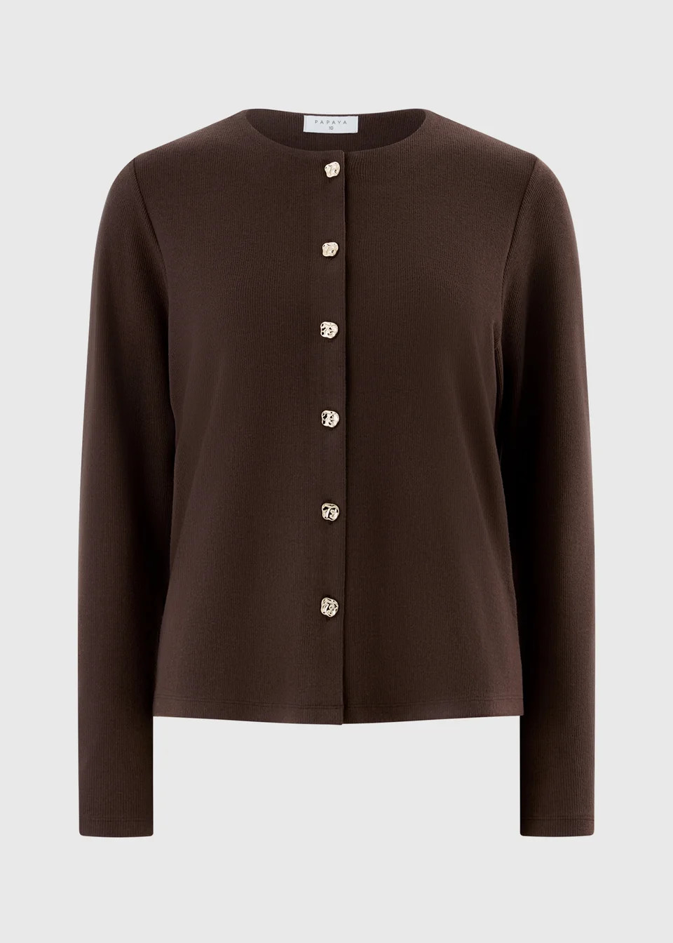Chocolate Brown Long Sleeve Button-Thru Cardigan | Matalan (UK)
