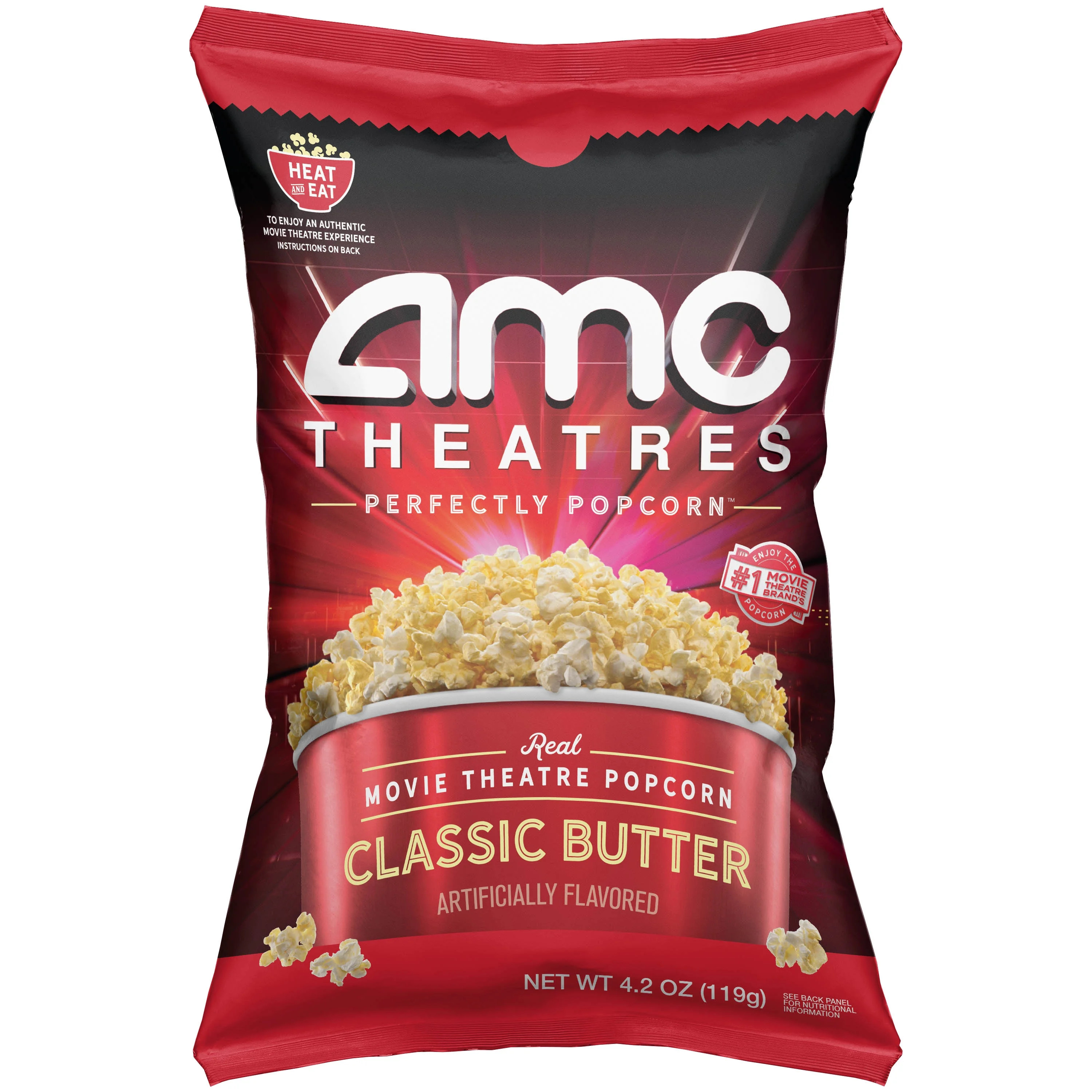 AMC Theatres Ready to Eat Popcorn, Classic Butter | Walmart (US)