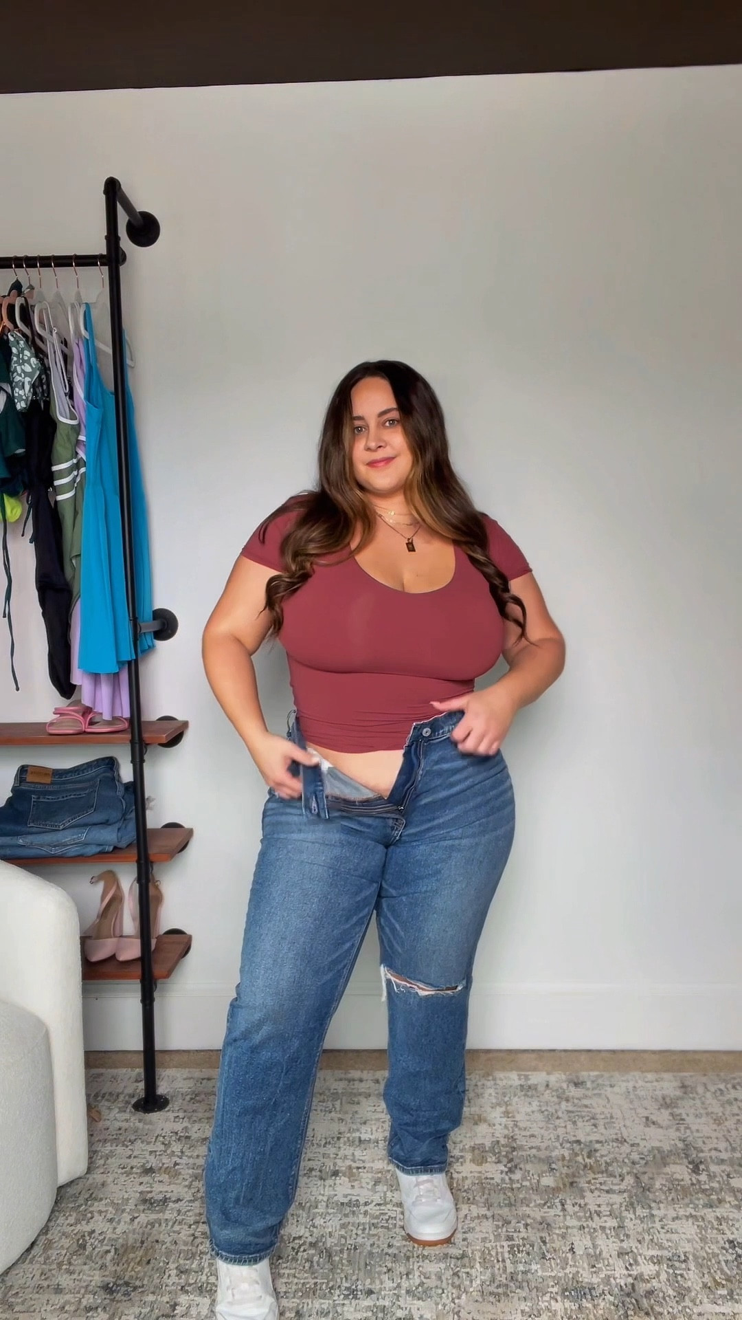 Not a bodysuit?! Say less! 

Recreate this full look ON SALE. 

Top: size XL
Jeans: size 16 



#LTKStyleTip #LTKMidsize #LTKSaleAlert