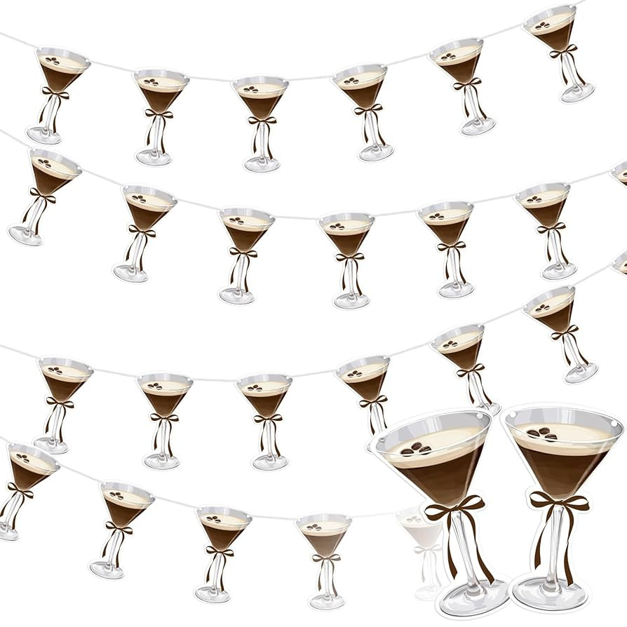 4 Pcs Dirty Martini Party Banner Bar Themed Bachelorette Party Decorations Hanging Sign for Espre... | Amazon (US)