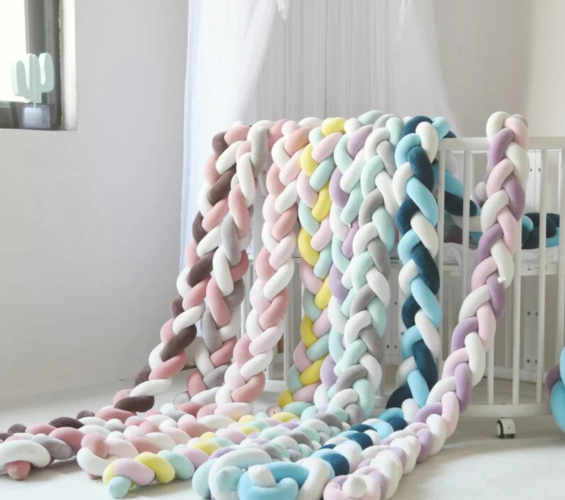 Crib bedding pillow, Crib pillows, Crib soft pillow, Knot pillow, Snake pillow, Braided bed pillo... | Etsy (US)