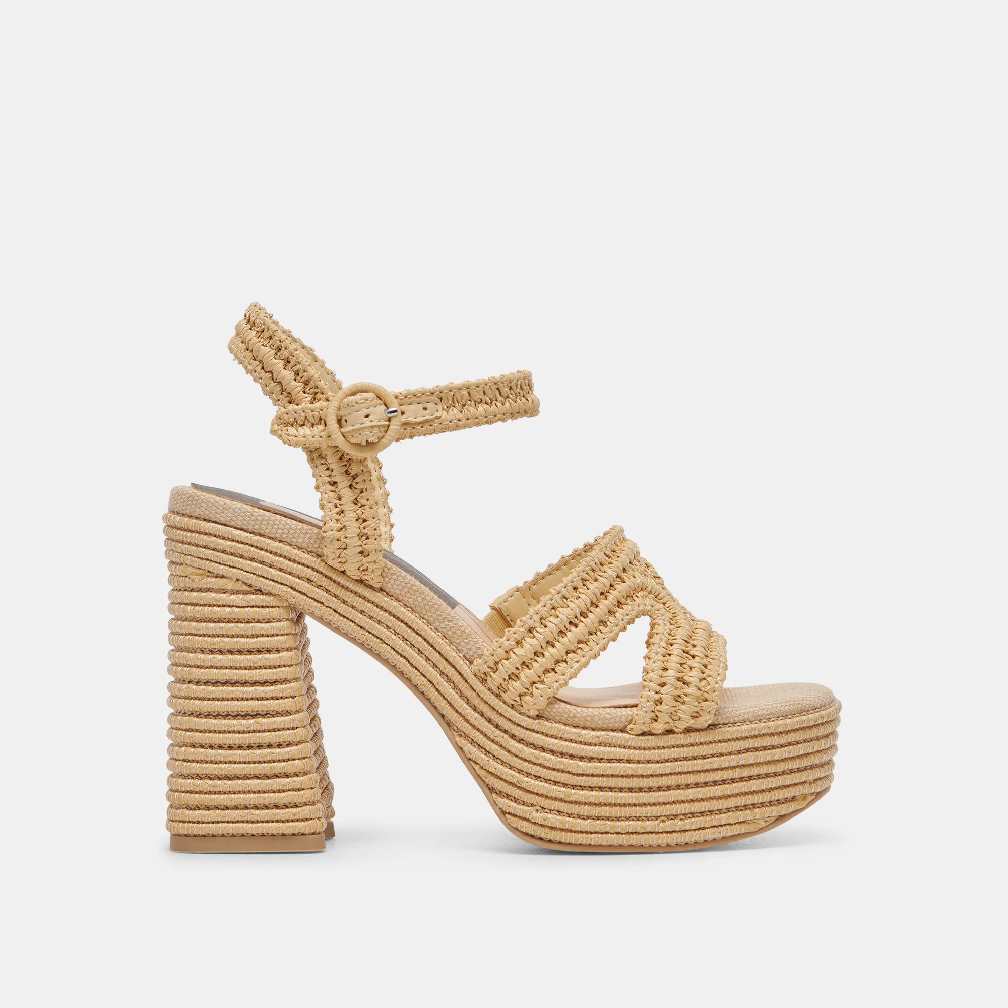 LACYE HEELS NATURAL WOVEN | DolceVita.com
