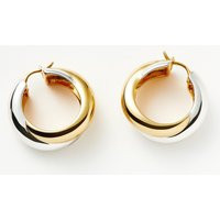 Lucy Williams Chunky Medium Entwine Hoop Earrings | Mixed Metal | Missoma US