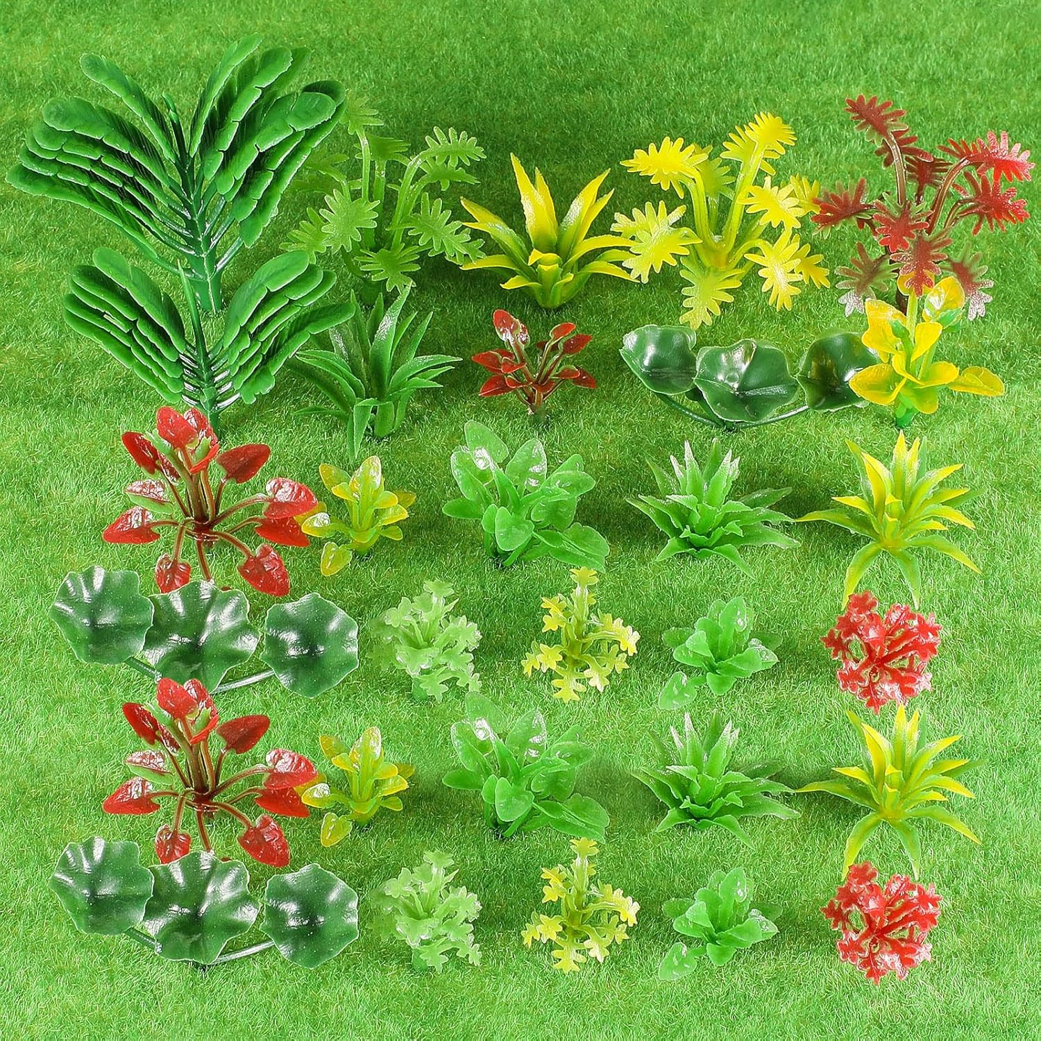 120 Pcs Mixed Color Model Plants Tropical Miniature Plants Rainforest Diorama Supplies Mini Fake ... | Amazon (US)