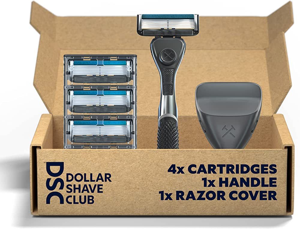 Dollar Shave Club | 6-Blade Travel Shaving Kit | Diamond Grip Club Series Razor Handle, 6-Blade C... | Amazon (US)