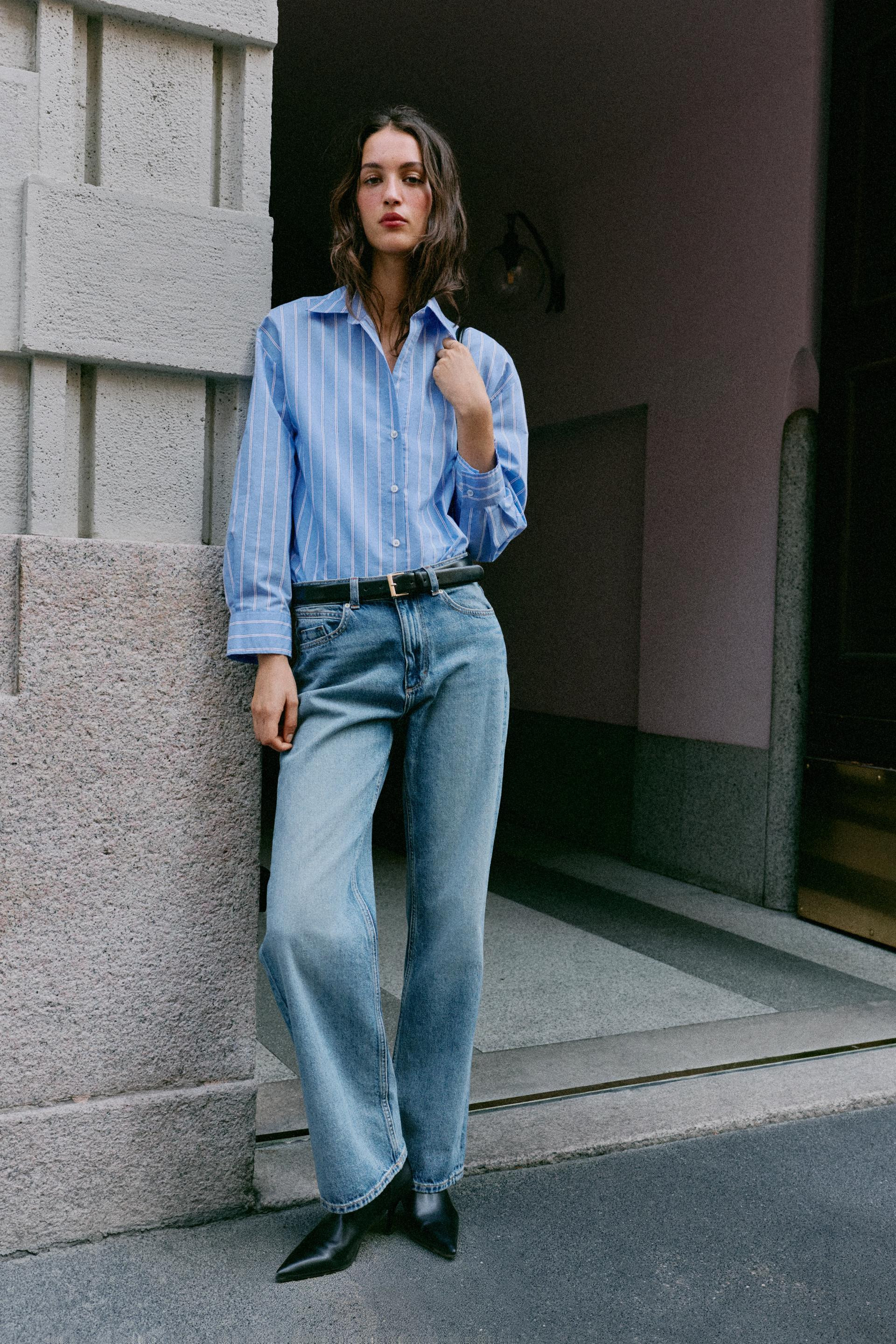 Zara - Basic Poplin Shirt - White - L - Woman | Zara US