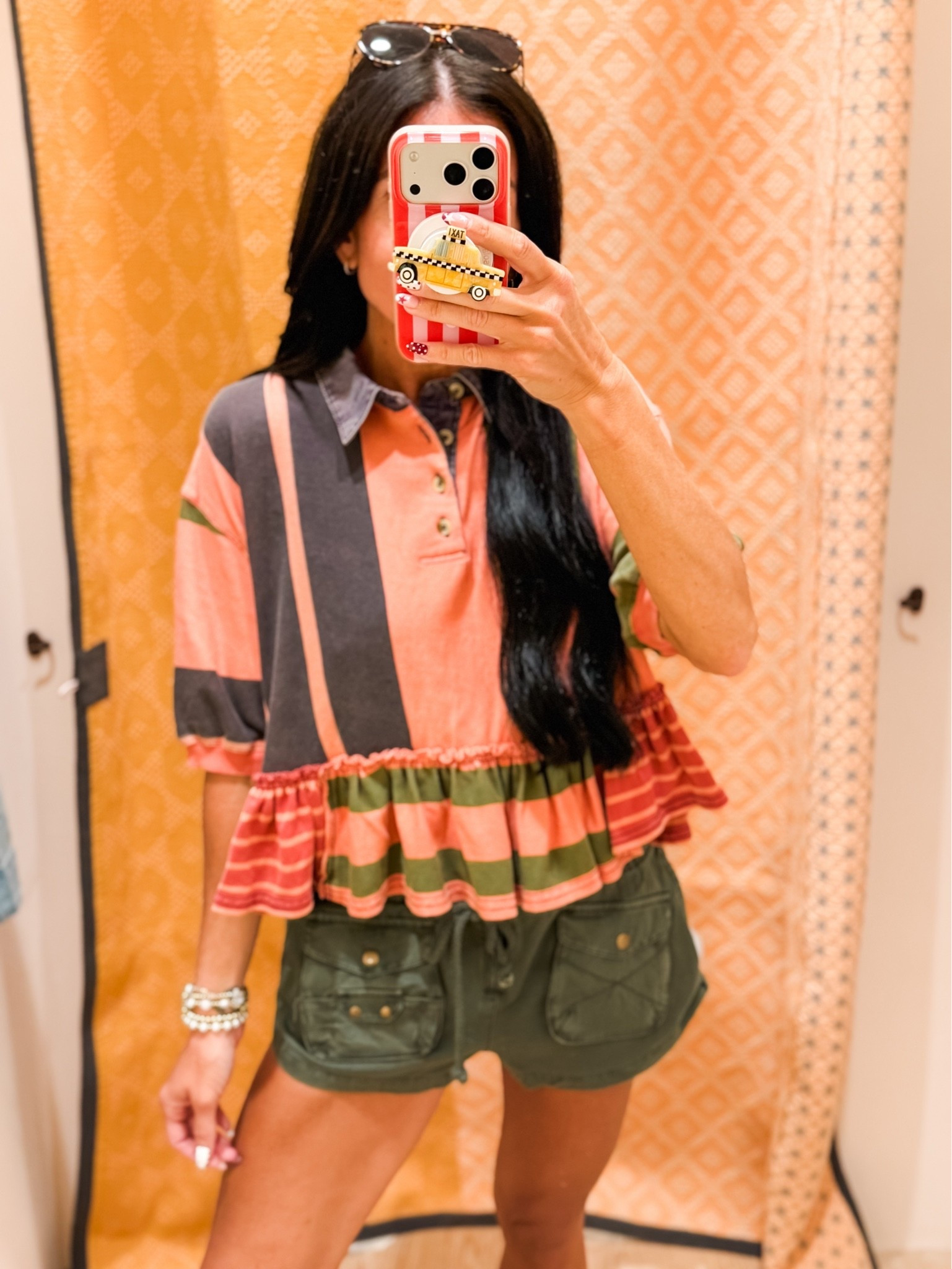 Wearing a small top
XS shorts they run big is size down 
Free people new finds

#LTKootd #LTKSeasonal