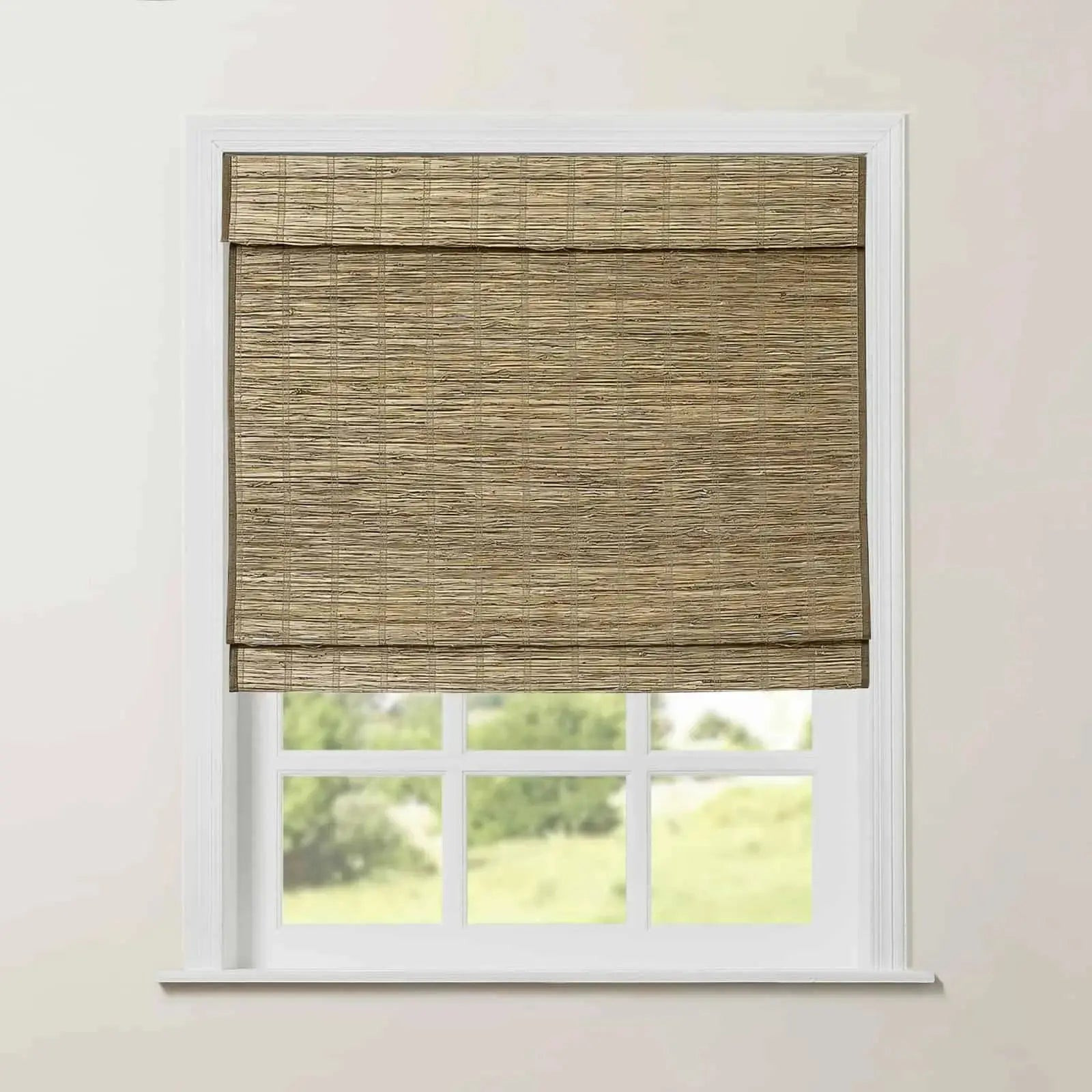 Rae Natural Ramie Jute Woven Wood Shades - Series M - Straw Coffee M03 | TWOPAGES