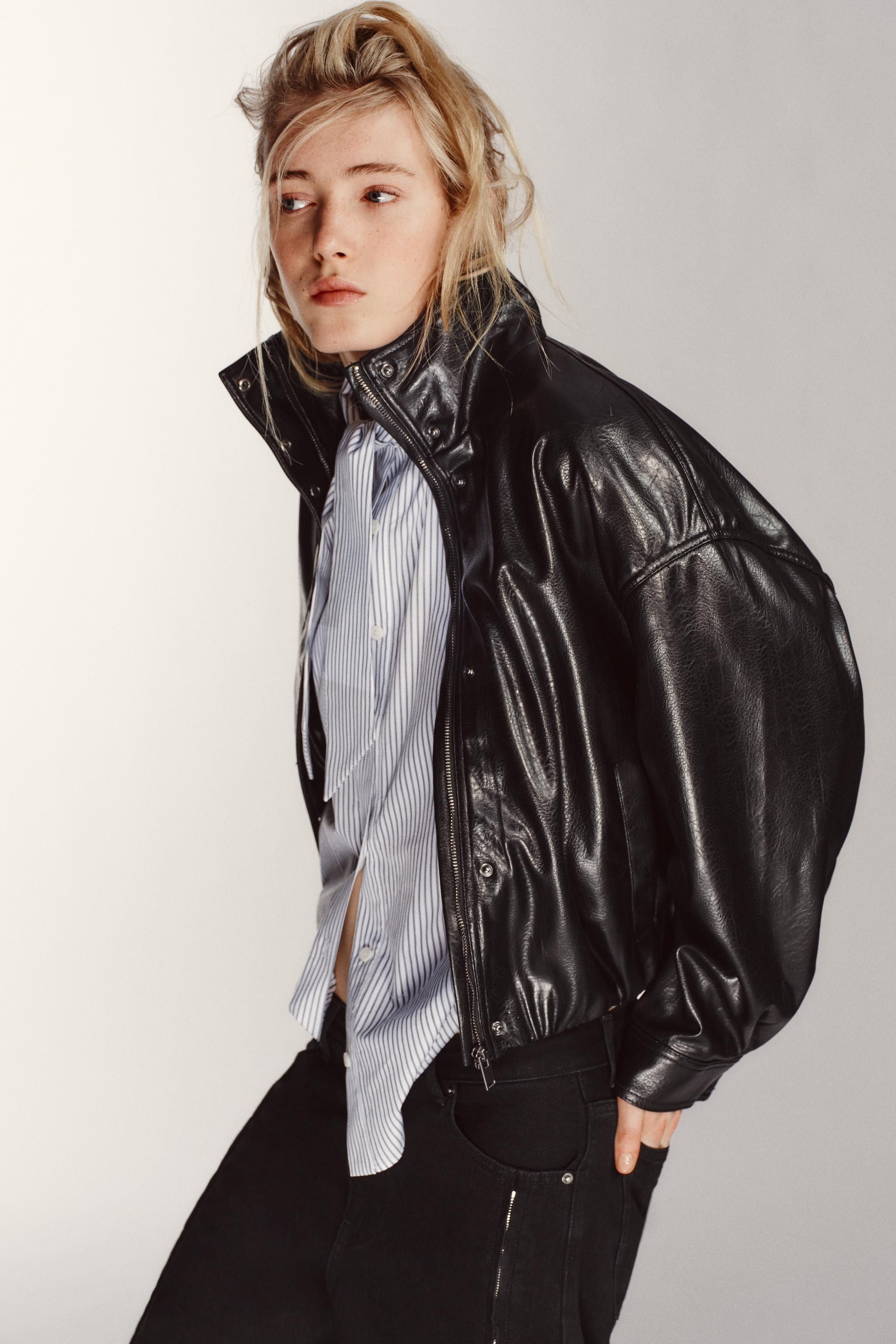 FAUX LEATHER VOLUME JACKET | Zara UK