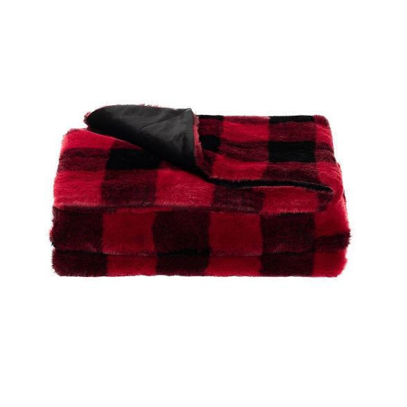 50"x60" Twice as Nice Reversible Plaid Faux Throw - Sure Fit | Target