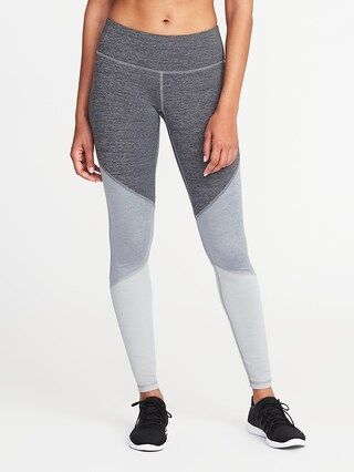 Mid-Rise Color-Block Compression Leggings for Women | Old Navy US