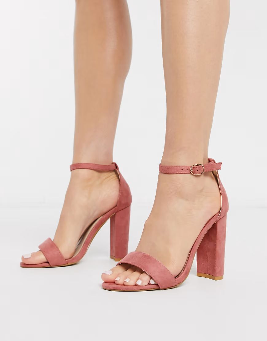 Glamorous barely there heels in pink | ASOS (Global)