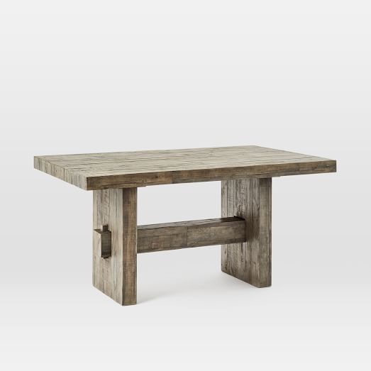 Emmerson® Reclaimed Wood Dining Table - Stone Gray | West Elm (US)