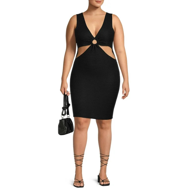 Madden NYC Juniors' Plus Size Cut Out Ring Detail Crochet Dress | Walmart (US)