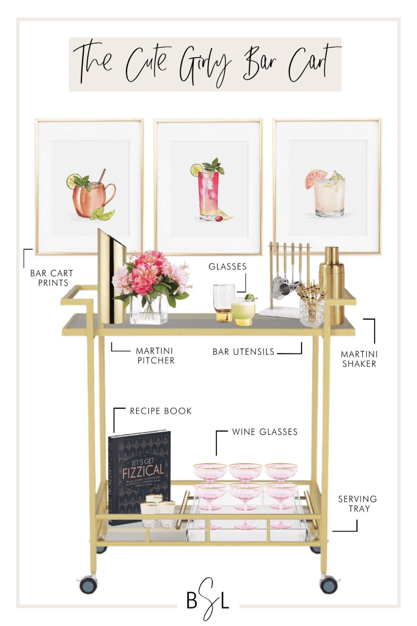 Okay I’ve seen all I need to see… I LOVE this cute girly bar cart design for my college bar cart! Going to recreate this immediately 🤞🏼 #collegebarcart #barcartdesigns #barcartdecor
